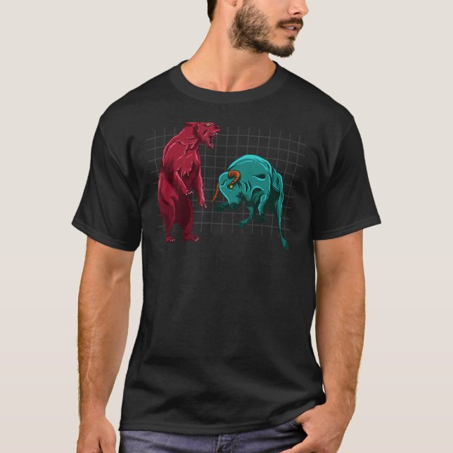 Analys av kryptovaluta för Bear Crypto Chart T Shirt (Framsida)
