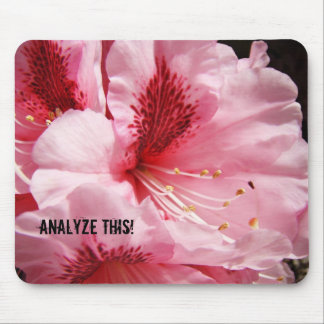 Analysera Det! musmattor Rosa Rhodies Blommor