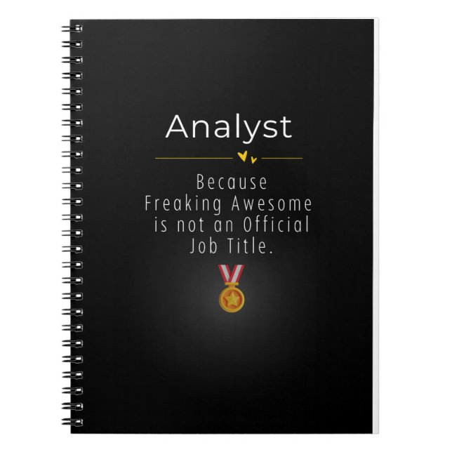 analytiker anteckningsbok (Framsidan)