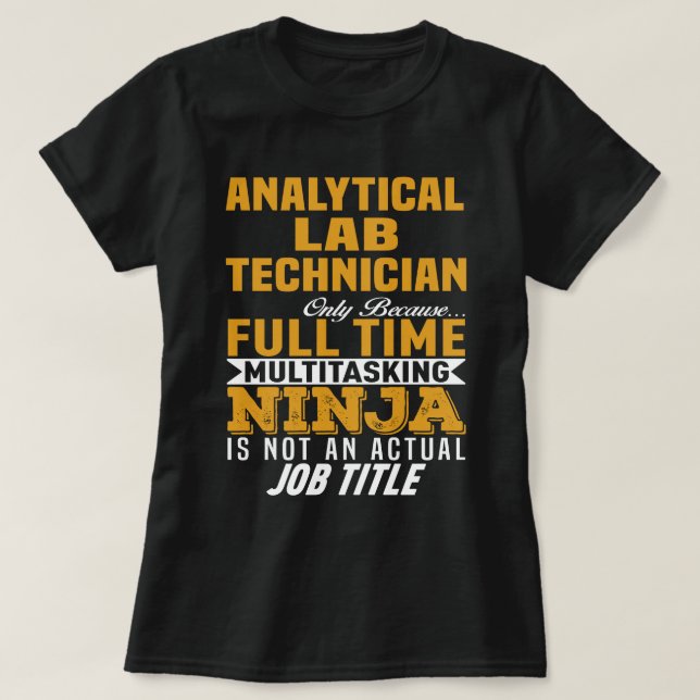 Analytisk laboratorietekniker t shirt (Design framsida)