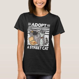 Anamma En Gatukatt Sopor Raccoon Pizza Tvättbjörn T Shirt
