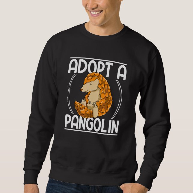 Anamma en pangolin  Pangoliner  Pangolin Lång Ärmad Tröja (Framsida)