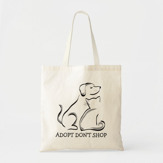 Anamma Inte Handla Hund Katt Budget Tote Tygkasse (Framsidan)