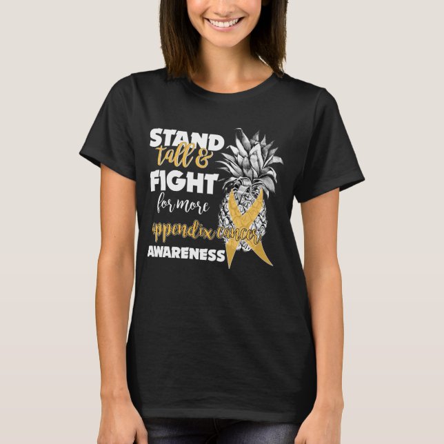 Anananassaställ för ananfallscancer, hög t shirt (Framsida)