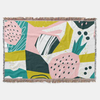 Ananas Abstrakt: Färgfläckfritt, sömlöst lappverk Filt