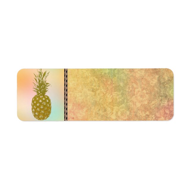 Ananas adressetikett returadress etikett (Framsidan)