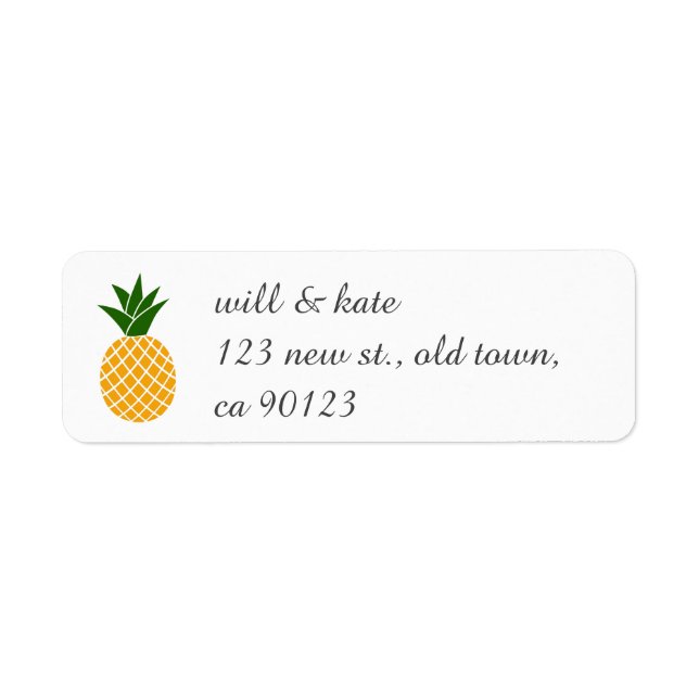 Ananas Adressetiketter Returadress Etikett (Framsidan)