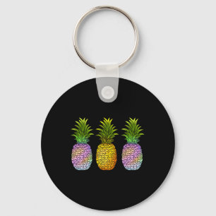 Ananas Aloha Hawaii Hawaiianskt Frukt Sommar Semes Nyckelring