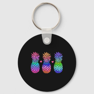 Ananas Aloha Hawaii Tropisk Frukt Sommar Ledigt Nyckelring