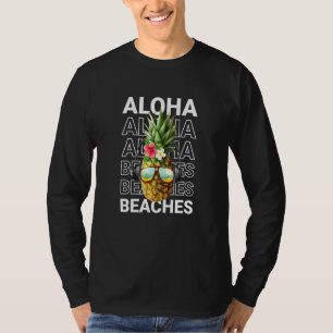 Ananas Aloha-stränder - Sommar-svängskiva T Shirt