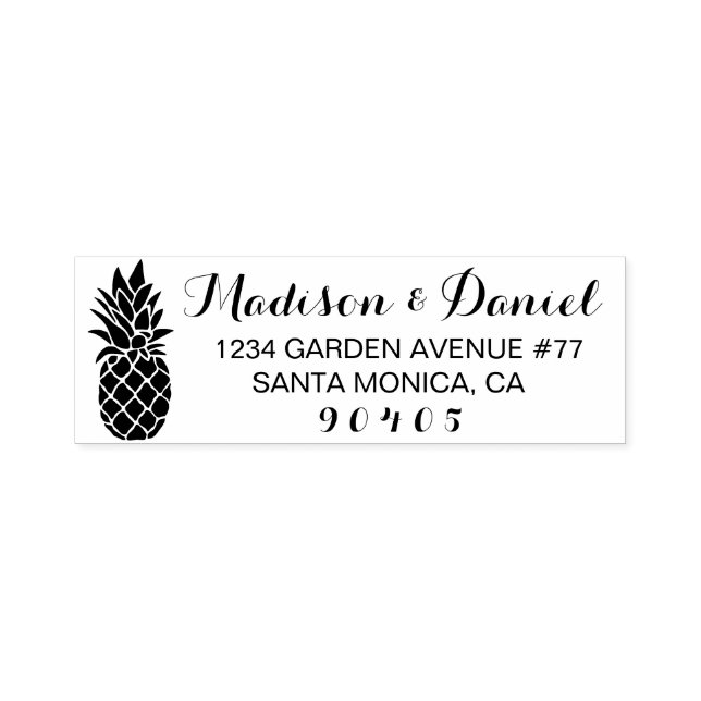 Ananas anpassningsbar Adress Frimärke, självbläck  Självfärgande Stämpel (Design)