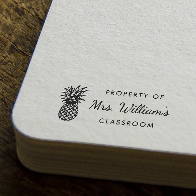 Ananas - Anpassningsbar Lärare Namn Bok Classroom Stämpel (Skapare uppladdad)