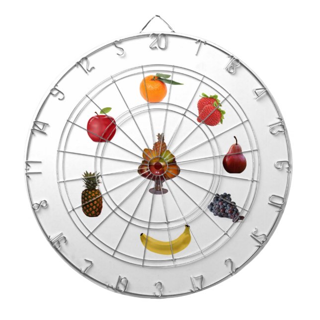 Ananas, Apelsin, Päron, Äpple, Vindruvor Frukter Darttavla (Framsidan)