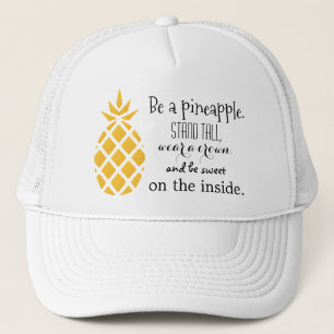 Ananas är en ananasordstävlastbilsförare hatt truckerkeps