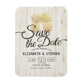 Ananas av bröllop spara datum Guld Magnet