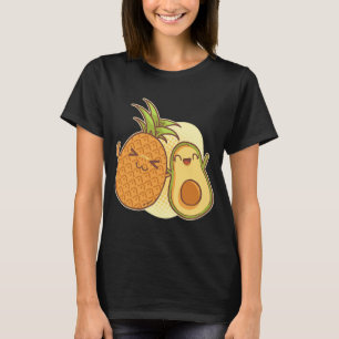 Ananas Avocado Vegetables Fruits Tropical Vegan T Shirt
