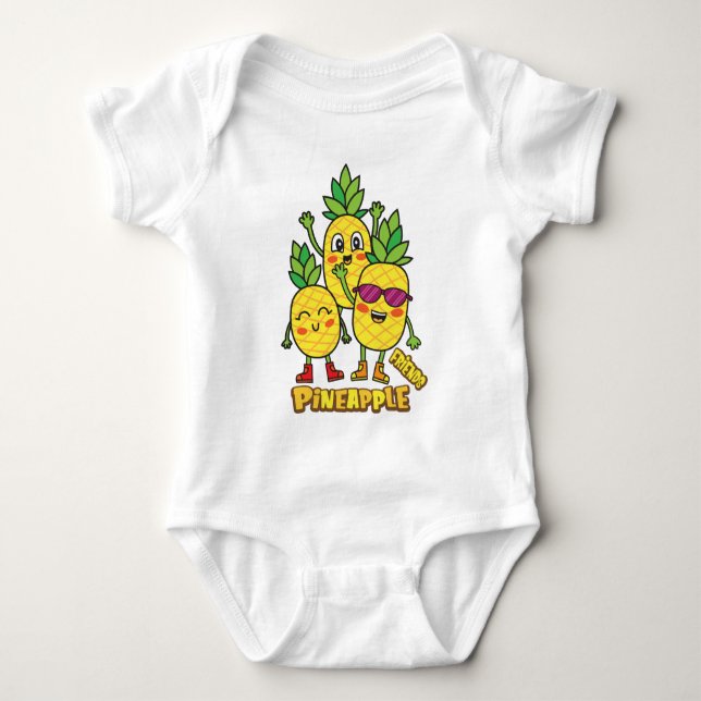 Ananas baby bodysuit t shirt (Framsida)
