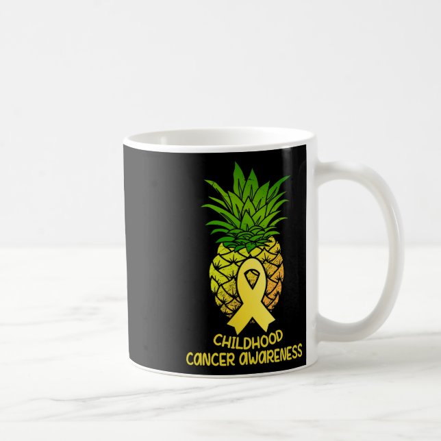 Ananas Barnomadisering Medvetandegörandegåva Kaffemugg (Höger)