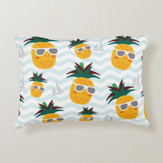 Ananas, båt: sött hav mönster. prydnadskudde