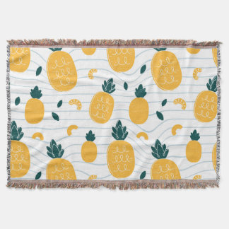 Ananas Beauty: Hand plockade Mönster Filt