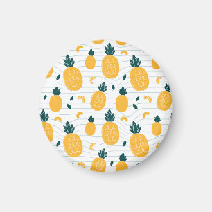 Ananas Beauty: Hand plockade Mönster Magnet