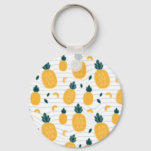Ananas Beauty: Hand plockade Mönster Nyckelring