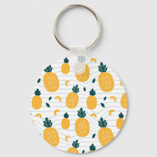 Ananas Beauty: Hand plockade Mönster Nyckelring