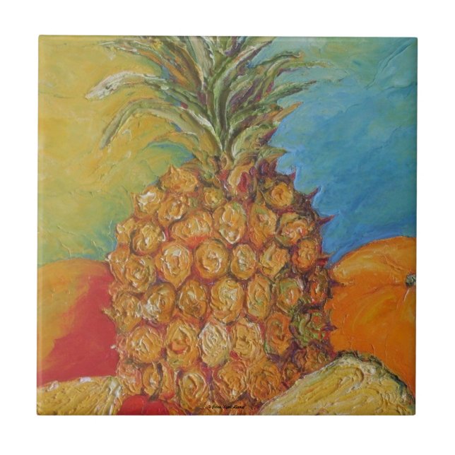 Ananas belägger med tegel kakelplatta (Framsidan)