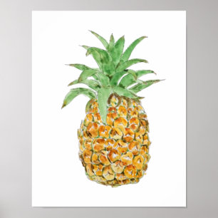 ananas bläck och vattenfärgning poster