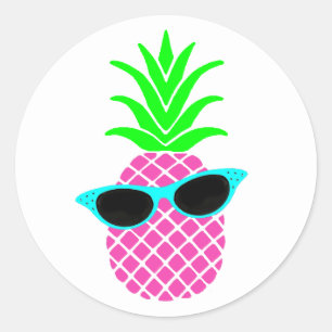 "Ananas blad" Runt Klistermärke