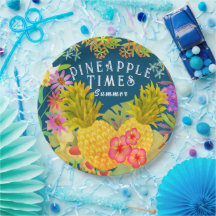 Ananas Blommigt Turkos