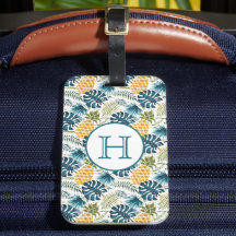 Ananas blue handflatan löv foliage monogram