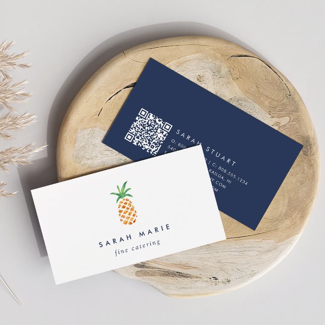 Ananas Caterer Hospitality QR-kod Visitkort (Skapare uppladdad)