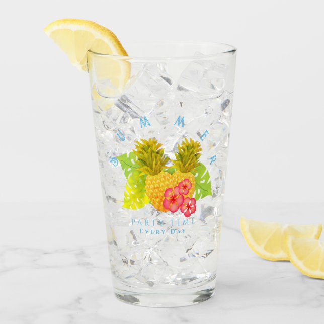 Ananas Chic Blue Glaskopp (Framsida Ice)