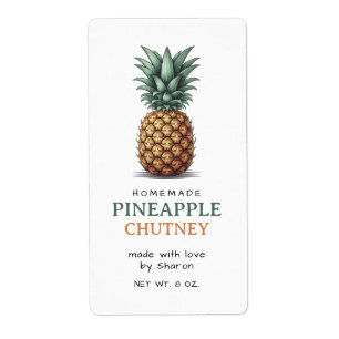 Ananas Chutney Etikett Fraktsedel