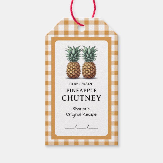 Ananas Chutney Konserver Presentetikett (Framsidan)