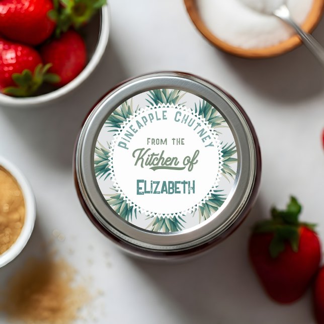 Ananas Chutney Runt Klistermärke (Skapare uppladdad)