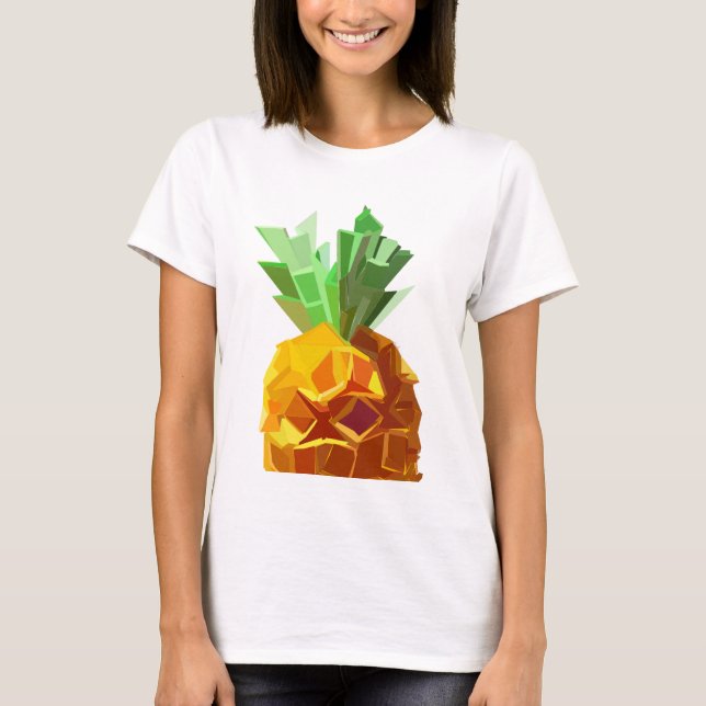 Ananas, cirkulär, övre t shirt (Framsida)
