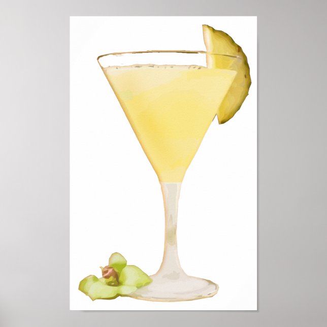 Ananas Cocktail Poster (Framsidan)