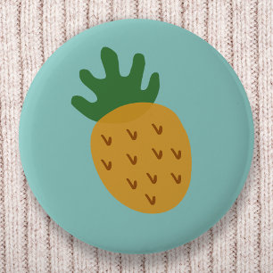Ananas   Cute Infertilitet IVF Cyan Blue Grönt Knapp