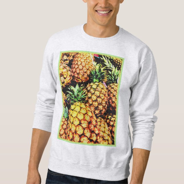 "Ananas" Cute Photo. Köp nu Lång Ärmad Tröja (Framsida)