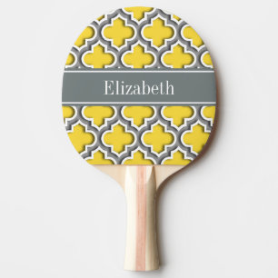 Ananas Dk Grått Moroccan #5DS Char Namn Monogram Pingisracket