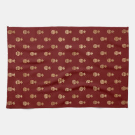 Ananas elegant Vin och Guld Kökshandduk