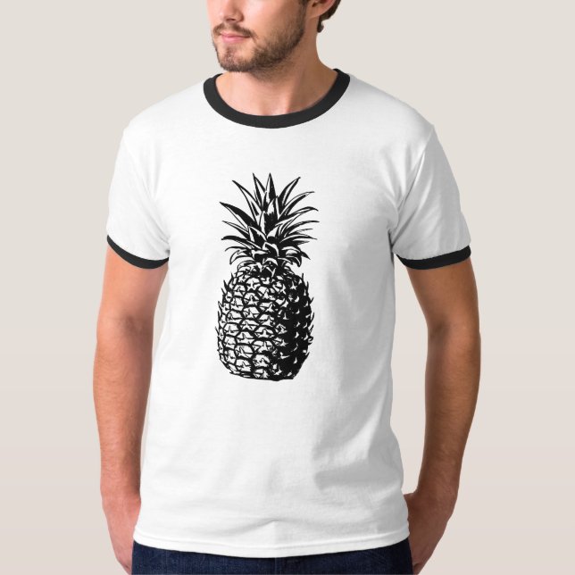 ANANAS Enkel konstnärlig utsmyckning T Shirt (Framsida)