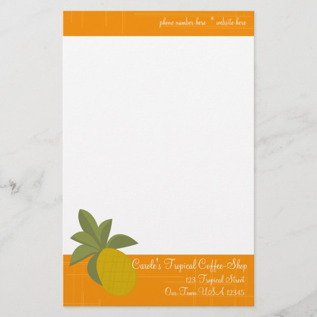 Ananas Fantastisk Brevpapper (Framsida)