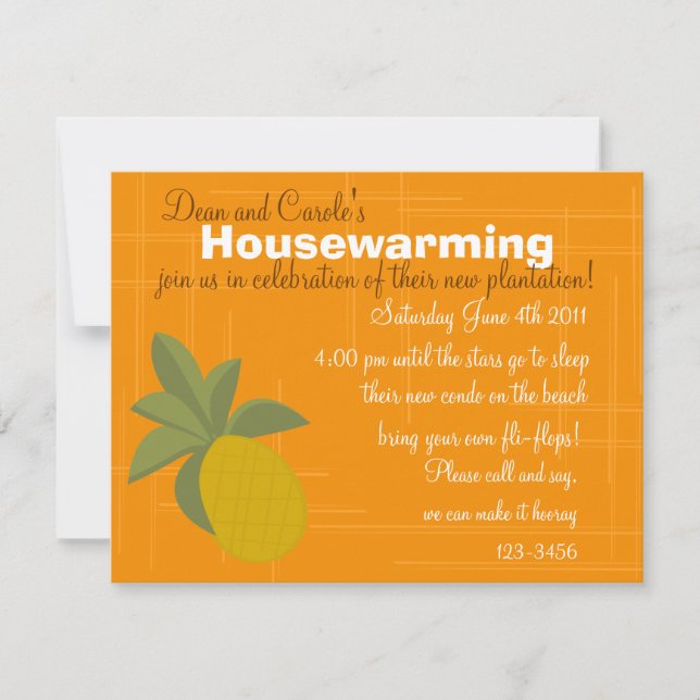 Ananas Fantastisk Inbjudningar (Framsida)