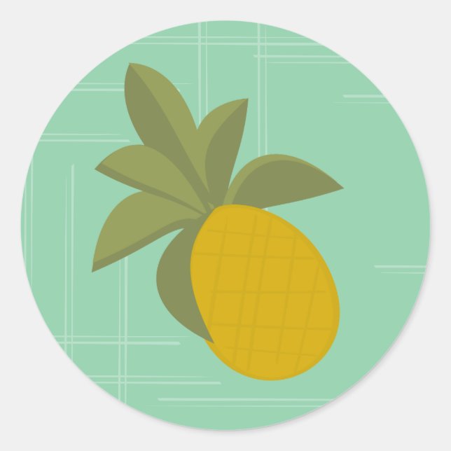 Ananas Fantastisk Runt Klistermärke (Framsida)