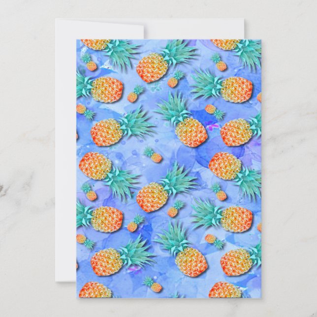 Ananas. Färg. Fest. Inbjudningar (Framsida)