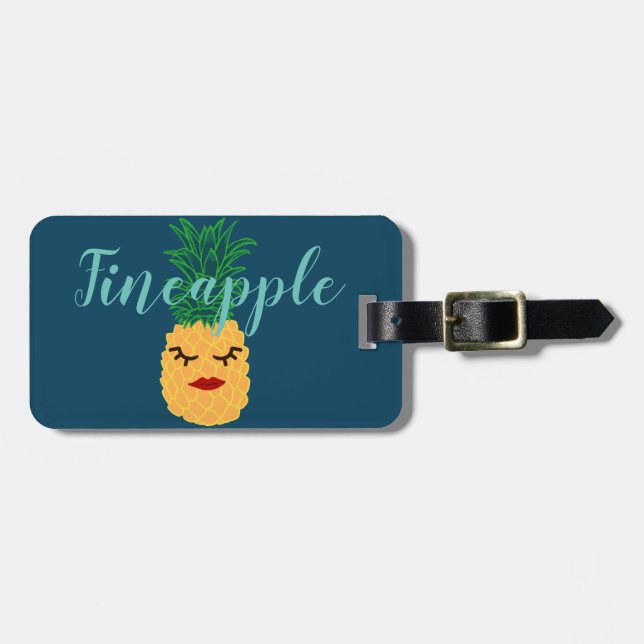 Ananas, färsk ananas bagagebricka (Horisontell Framsida)