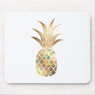 Ananas, Faux Guld+Collage Musmatta